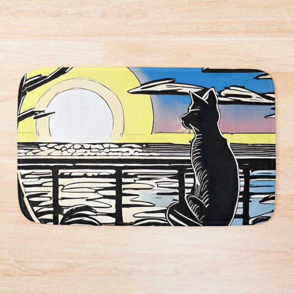 Item preview, Cat Watching Sunset Scene designed and sold by roleshop.