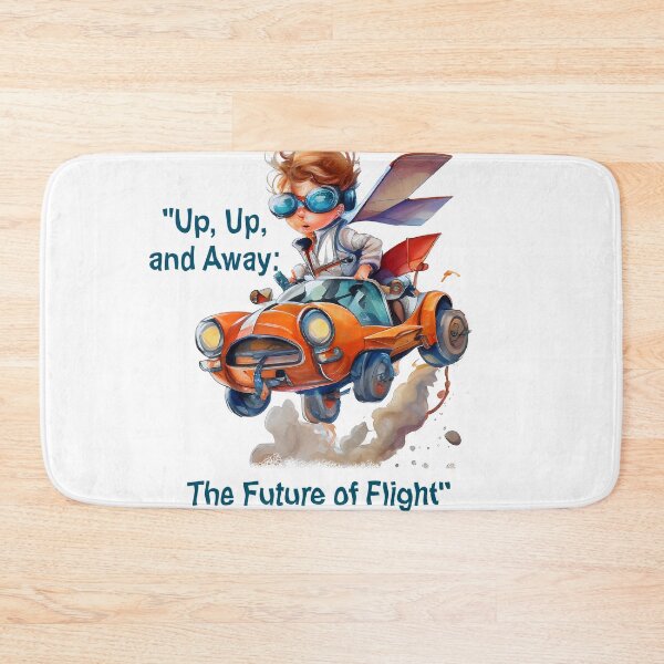 Item preview, "Sky's the Limit for our Little Innovators" Flying Car Cute Cartoon for gift, watercolor painting style designed and sold by The Commitment.