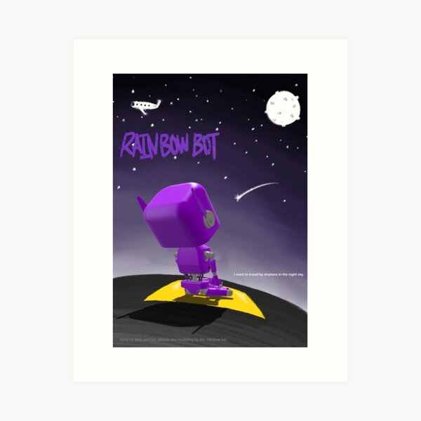 V-Bi watching night sky Art Print