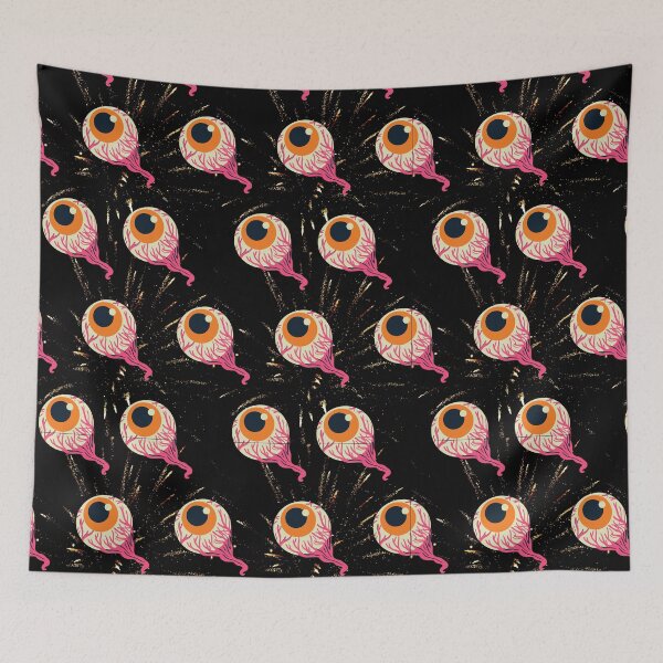 Item preview, Eyeballs Seamless Pattern Weird Seamless Pattern on Black Background Weird Seamless Pattern, Funny Seamless Pattern designed and sold by Apkdesigner.