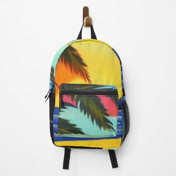 Item preview, Cartoon Cat Watching the Sunset From a Tropical Beach designed and sold by HanaiPrint.