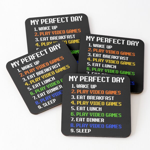 Item preview, my perfect day video games funny cool gamer designed and sold by Eriksonshop.