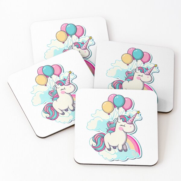 Item preview, Cute Unicorn on Rainbow | Unicorn Is My Spirit Animal | Unicorn for Kids Girls Boys designed and sold by JooArtPrints  ★★★★★.