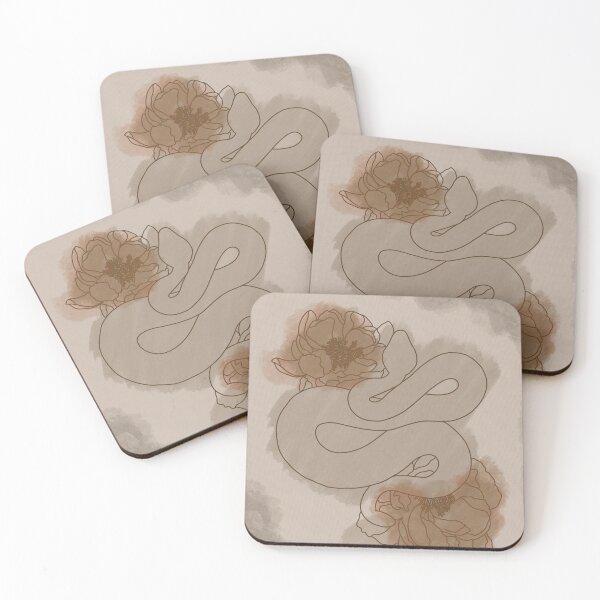 Item preview, Mystic boho snake with peonies designed and sold by Lizvole.
