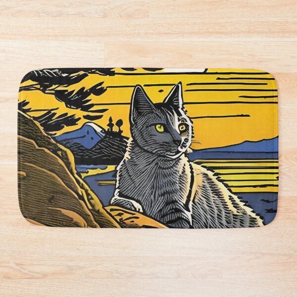 Item preview, Cat Watching Sunset Scene designed and sold by roleshop.