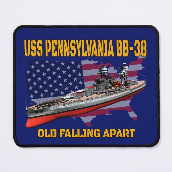 Item preview, WW2 American Warship USS Pennsylvania BB-38 Battleship Veterans designed and sold by ArtStudioKY.