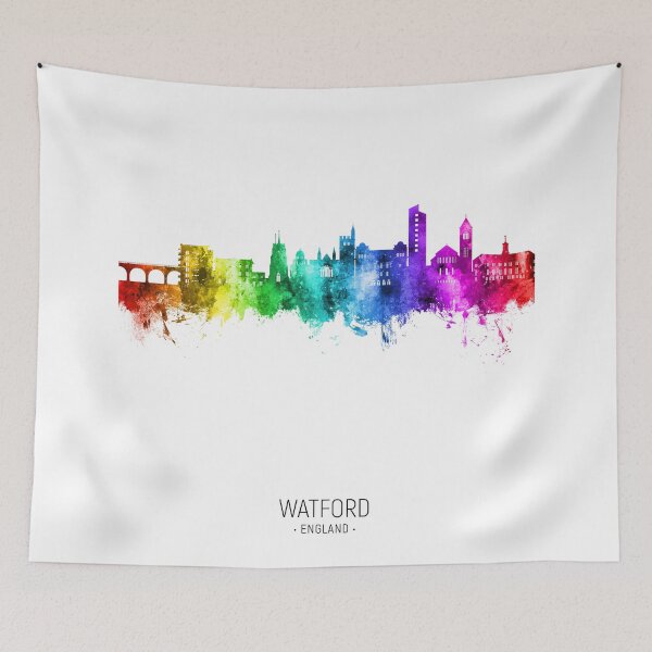 Item preview, Watford England Skyline designed and sold by ArtPrints.