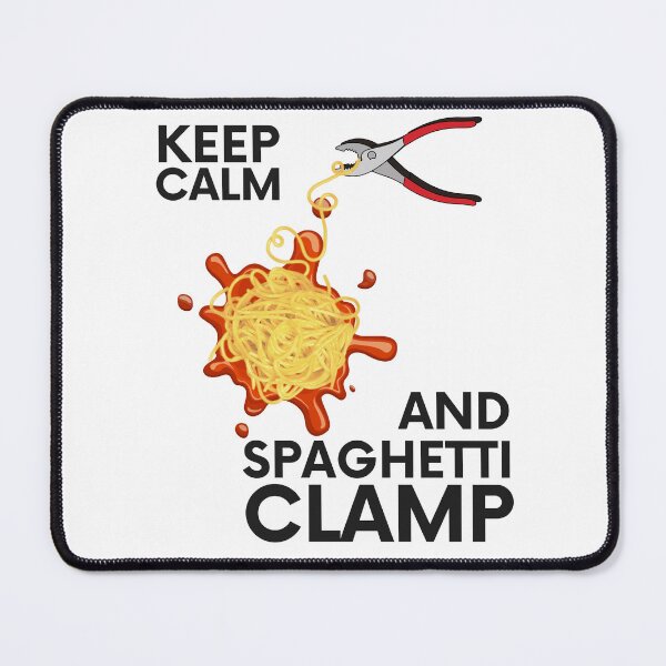 Item preview, Keep Calm And Spaghetti Clamp, Funny Pasta Noodle designed and sold by uriwe.