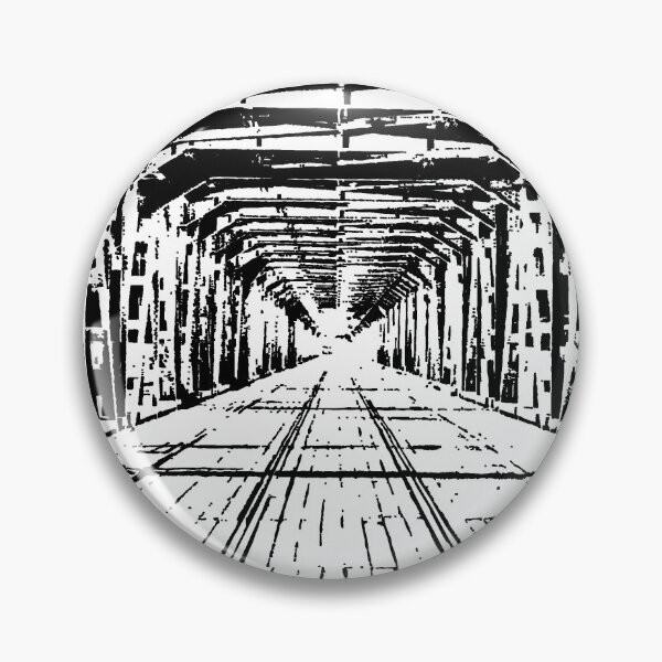 Item preview, steel railway bridge in black and white colors designed and sold by Wylkerd.