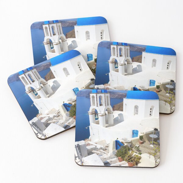 Item preview, Oia Santorini Blue Domed Church designed and sold by Paul Thompson Photography.