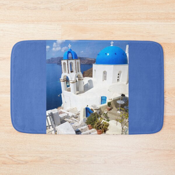 Item preview, Oia Santorini Blue Domed Church designed and sold by Paul Thompson Photography.