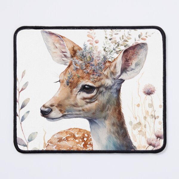 Item preview, Boho Deer: Watercolor painting of a Beautiful Deer designed and sold by faiaArt.