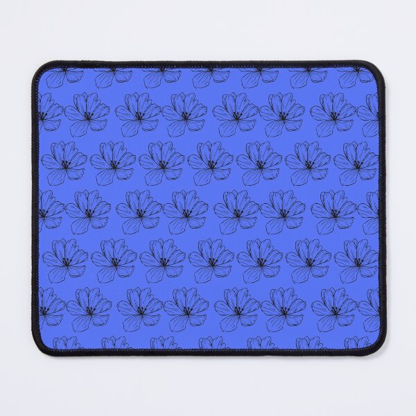 Item preview, Black Flowers Seamless Pattern on Blue Background Flora Seamless Pattern designed and sold by Apkdesigner.