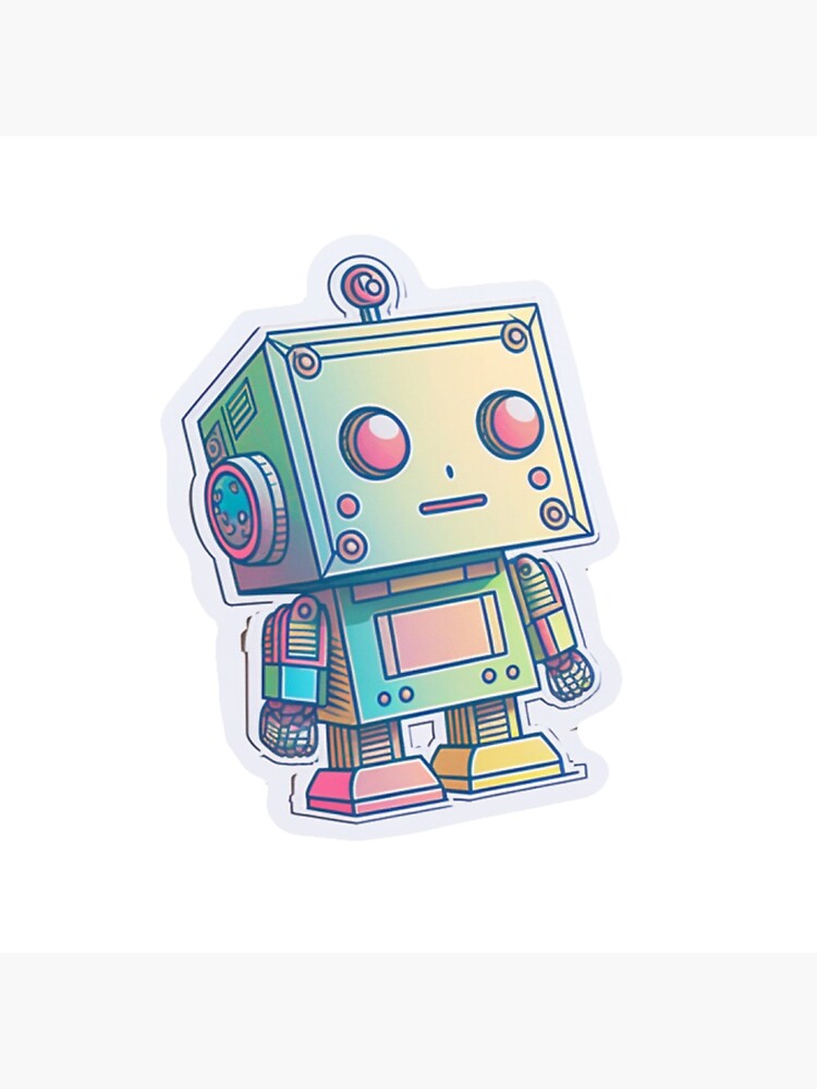 CUTE ROBOT Sticker for Sale by durkstars