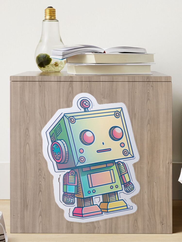 CUTE ROBOT Sticker for Sale by durkstars