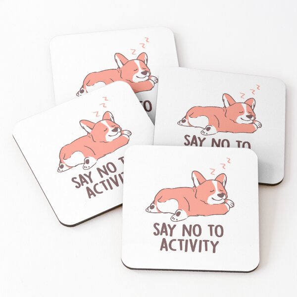 Item preview, Say No to Activity - Cute Lazy Dog Gift designed and sold by EduEly.