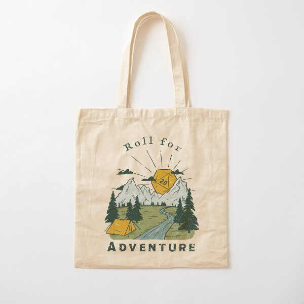 Roll for Adventure Vintage Illustration Colour Cotton Tote Bag