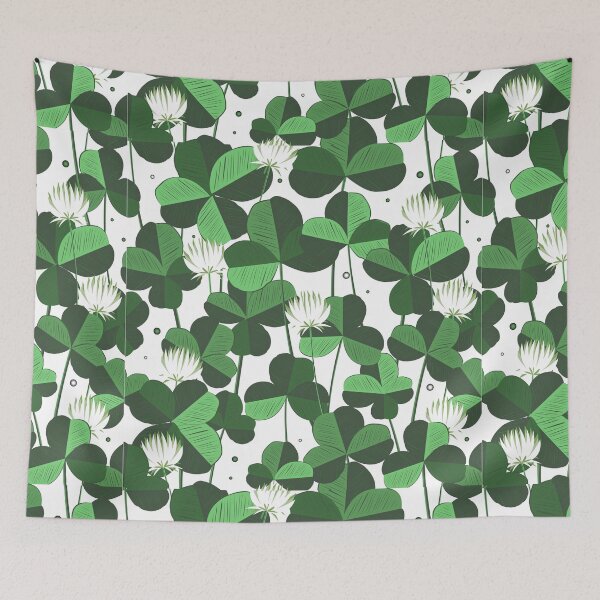 Item preview, Vintage clover leaves floral Pattern  designed and sold by garniturex.