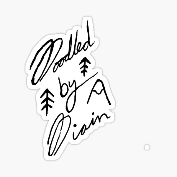 Doodled By Diain Logo Sticker