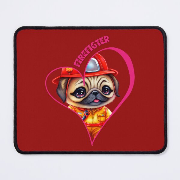 Item preview, Firefighter, pug love designed and sold by HarriPaloma.