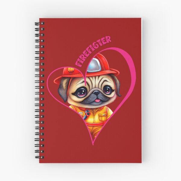 Item preview, Firefighter, pug love designed and sold by HarriPaloma.
