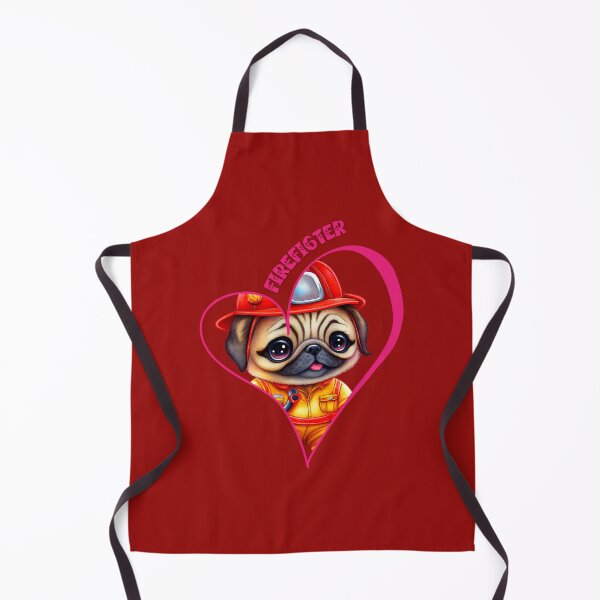 Item preview, Firefighter, pug love designed and sold by HarriPaloma.