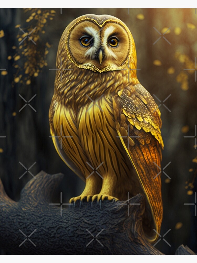 golden owl paintings