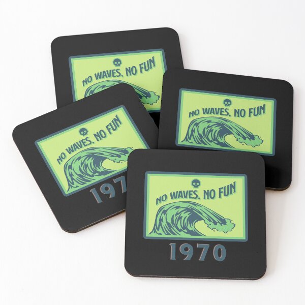 Item preview, No waves, no fun 1970 designed and sold by TheMerchPeddler.