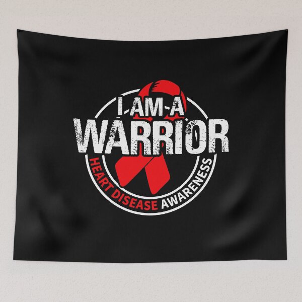 Item preview, I Am A Warrior Heart Disease Awareness Ribbon designed and sold by Adolfo114.