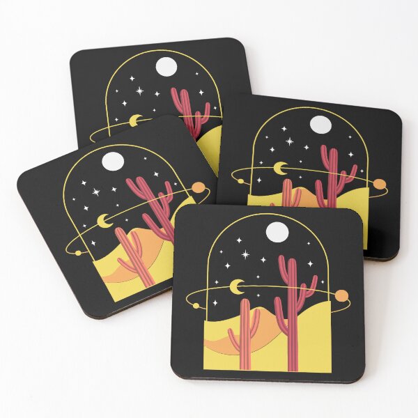 Item preview, Cactus in desert - stary night - dunes designed and sold by Vivid-wear.