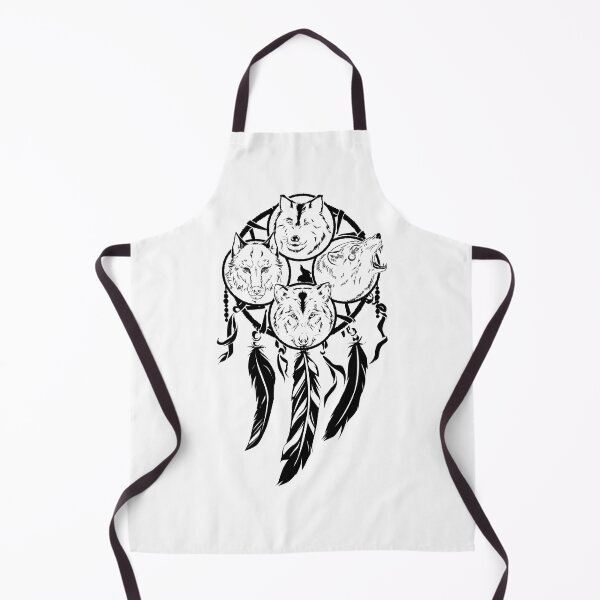 Item preview, Four Wolves Dream Catcher Black designed and sold by Barnissim.