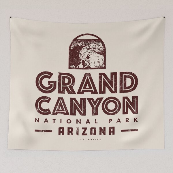 Aperçu de l'œuvre Grand Canyon National Park - Canyons (Brown) créée et vendue par deadmansupplyco.