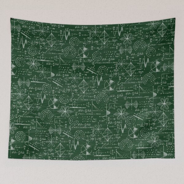 Item preview, Green Chalkboard Physics Graphs and Diagram Pattern designed and sold by vividbiology.