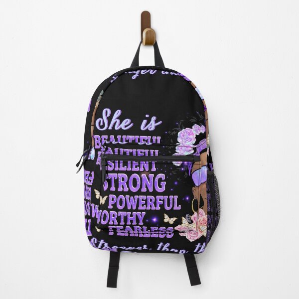 Item preview, She Is Beautiful Resilient Strong Powerful Worthy Fearless Stronger Than Storm - African American jesus Lady designed and sold by elisarasada.