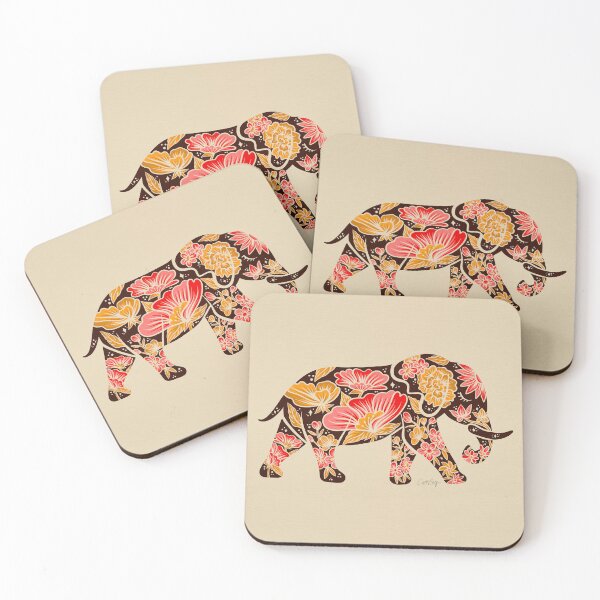 Item preview, Porcelain Floral Elephant – 70s designed and sold by Cat Coquillette.