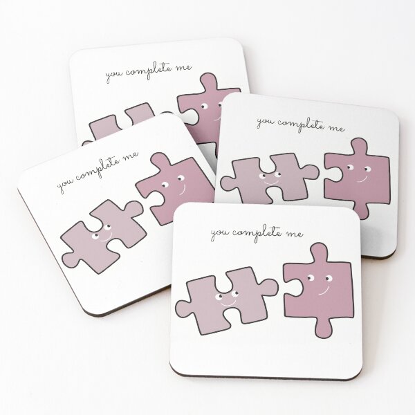 Item preview, You complete me -happy jigsaw puzzle pieces designed and sold by Marry-me.