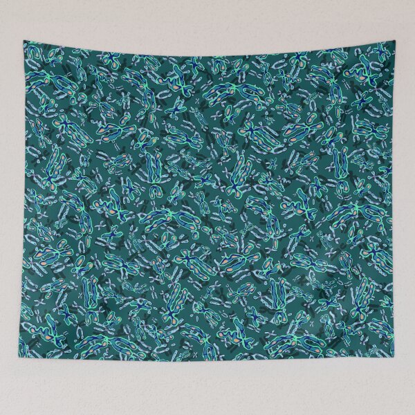 Item preview, Blue Green Chromosome Pattern designed and sold by vividbiology.