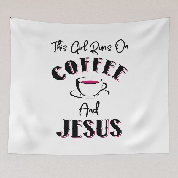 Item preview, This Girl Runs On Coffee and Jesus designed and sold by KsuAnn.