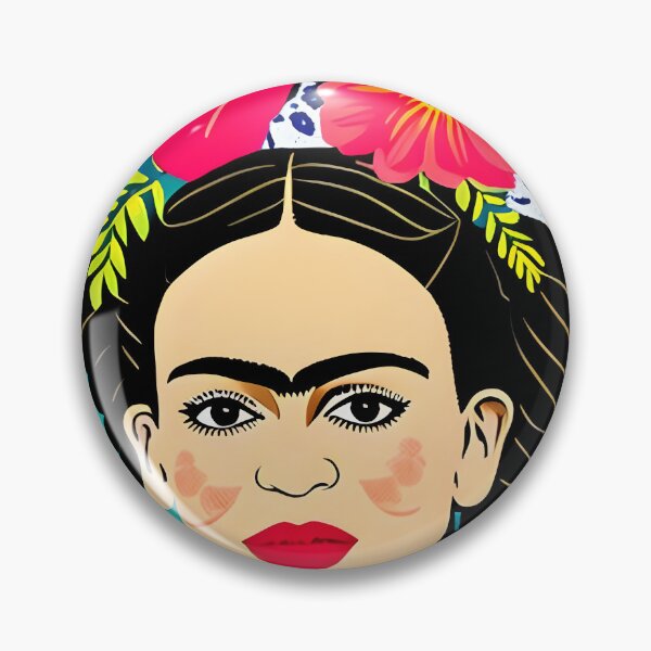 Item preview, Mexican Folk Art, beautiful lady in green, yellow and red, Inspired by Frida Kalho designed and sold by RoyalRepublics.