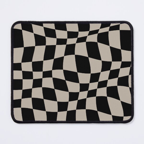 Item preview, Warped Checkered Pattern (black/tan) designed and sold by Design Minds Boutique.