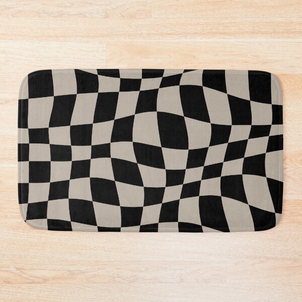 Item preview, Warped Checkered Pattern (black/tan) designed and sold by Design Minds Boutique.