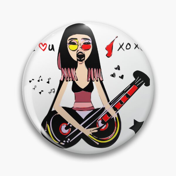 Item preview, "Singing with Style: The Guitarist with a Red and Yellow Touch" designed and sold by FunnyShopGirl.