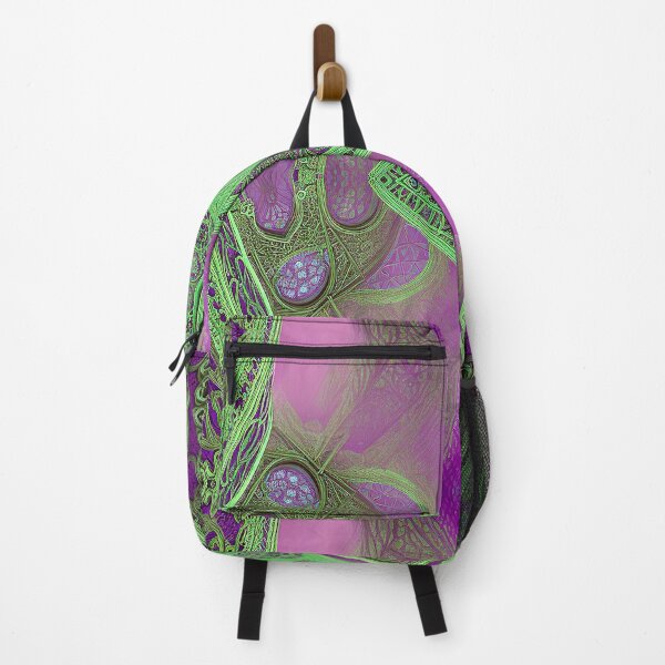 Item preview, green and purple abstract lace pattern designed and sold by kbgraphicimages.