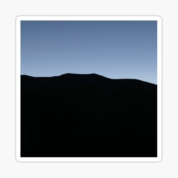 Mountain Silhouette at Night Sticker