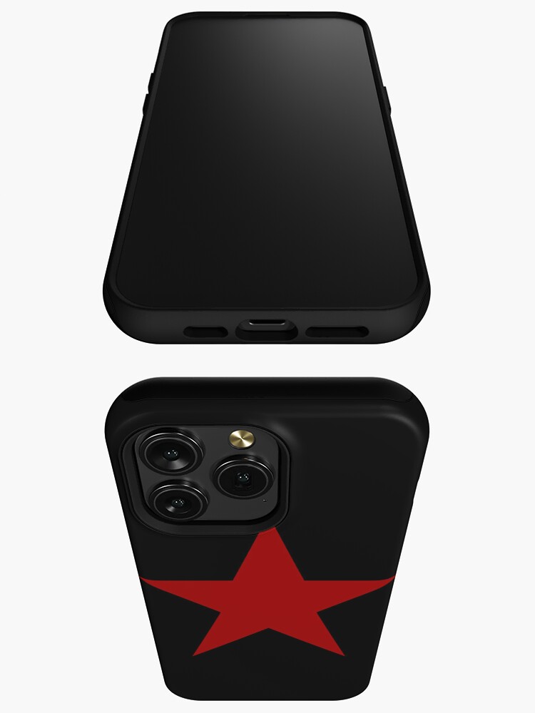  iPhone 12/12 Pro Cyber Y2K Red Star On Black Front