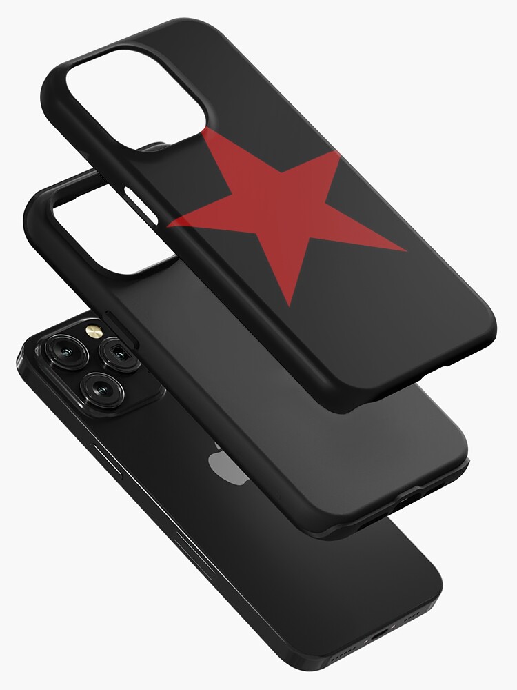  iPhone 12/12 Pro Cyber Y2K Red Star On Black Front