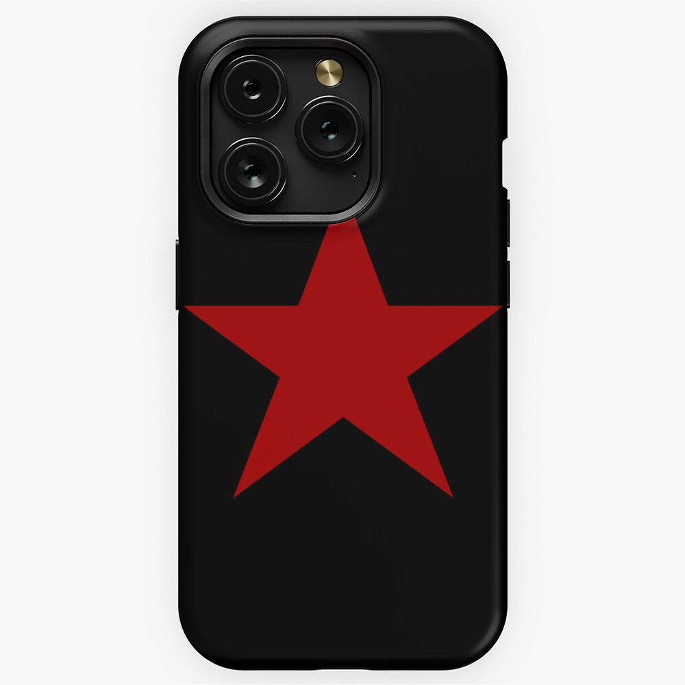  iPhone 12/12 Pro Cyber Y2K Red Star On Black Front