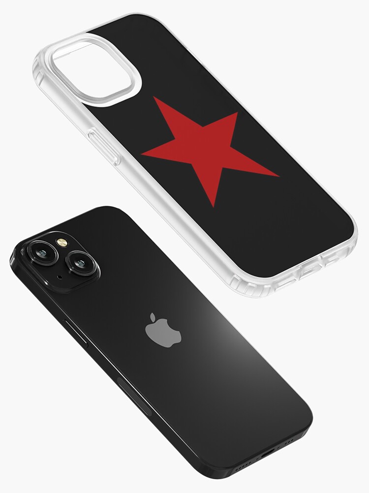  iPhone 12/12 Pro Cyber Y2K Red Star On Black Front