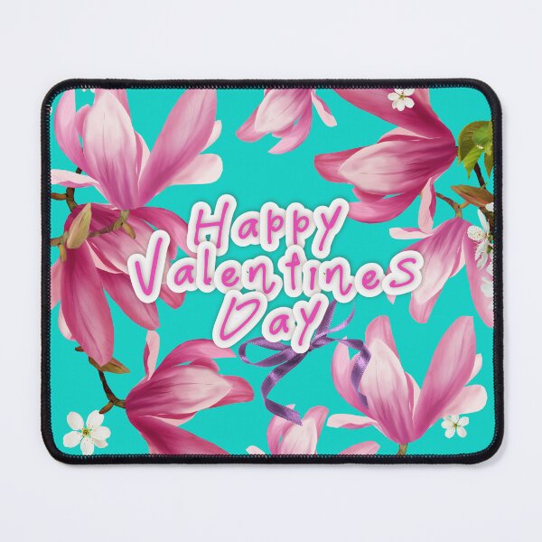 Item preview, Happy valentines day with beautiful festive flowers of a pink magnolia designed and sold by annamiss.