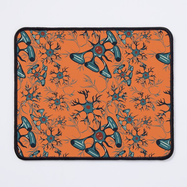 Item preview, Orange Central Nervous System Glial Cells Pattern designed and sold by vividbiology.